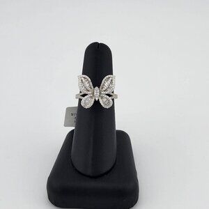 Sterling Silver 925 Butterfly Ring | Dainty CZ Gemstone Ring | New with Tags